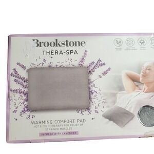 Brookstone Thera-Spa Warming Comfort Pad Lavender Infused Hot Cold Therapy Grey
